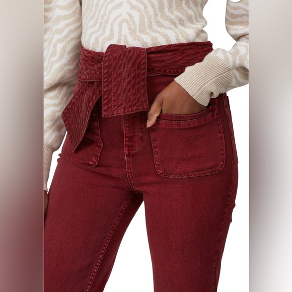 Ulla Johnson Red Flare Jeans with Wide Leg - Picture 4 of 13